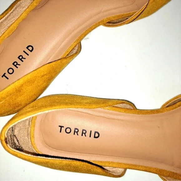 Torrid Mustard Pointed Toe Suede Slip-On Flats - Picture 11 of 12